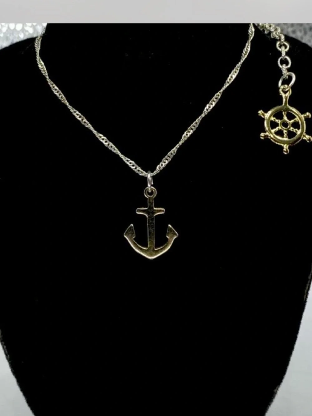 Ladies ^^^ Gold Anchor Pendant Necklace  *** Custom ^^^ Designer   *^*
